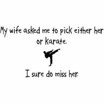 Pick Wife or Karate photo sculptures