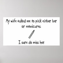 Pick Wife or Manicures Poster