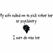 Pick Wife or Psychiatry photo sculptures