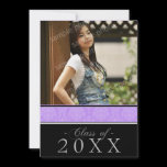 Pick YOUR Color Damask 5x7 Graduation Announcement