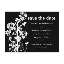 PICK-YOUR-COLOR Japanese Floral Save the Date Postcard