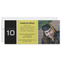 Pick YOUR COLOR Skinny Graduation Invitation