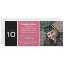 Pick YOUR COLOR Skinny Graduation Invitation by GraduateShoppe Pick YOUR COLOR Skinny Graduation Invitation