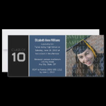 Pick YOUR COLOR Skinny Graduation Invitation