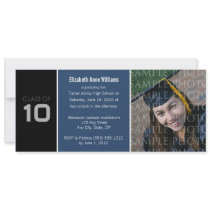 Pick YOUR COLOR Skinny Graduation Invitation by GraduateShoppe Pick YOUR COLOR Skinny Graduation Invitation