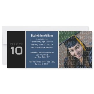 Pick YOUR COLOR Skinny Graduation Invitation invitation