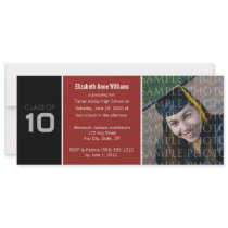 Pick YOUR COLOR Skinny Graduation Invitation by GraduateShoppe Pick YOUR COLOR Skinny Graduation Invitation