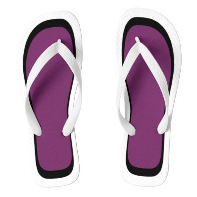 Pick Your Colour White/Black Trim Flip Flops