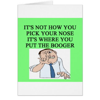 nose card booger cards pick greeting