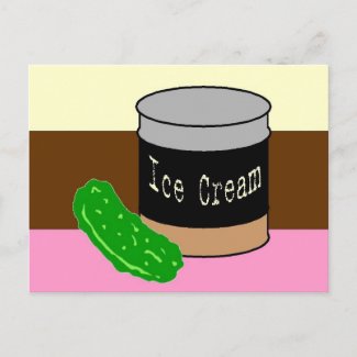 Pickels and Ice cream, Pregnancy Party postcard