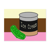 Pickels and Ice cream, Pregnancy Party postcards by spacekatmel Pickels and Ice cream, Pregnancy Party postcards
