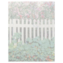 Picket Fence With Sweet Peas And Nasturtium Letterhead Template