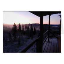 Pickett Butte Fire Lookout in Snow Card