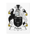 Pickett Family Crest postcards by coatsofarms Pickett Family Crest postcards