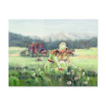 PICKING DAISIES by SHARON SHARPE Postcard