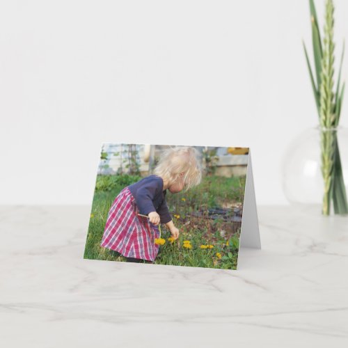 Picking Dandelions Notecards