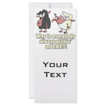 picking on EWE black sheep humor Custom Rack Cards