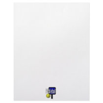 Pickle and ball graphic with paddle and ball personalized letterhead