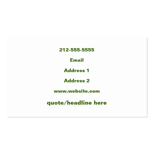 Pickle Business Card Template (back side)
