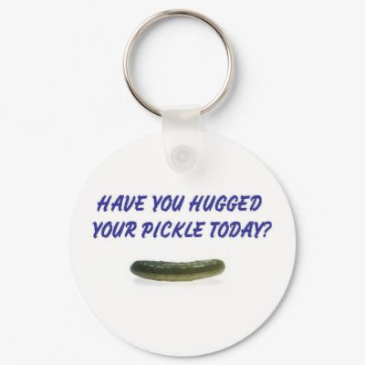 PICKLE HUG KEYCHAINS by shawanabe