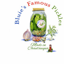 pickle jar with label on shirt
