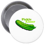 Pickle kisser pinback buttons