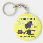 Pickleball Fearless Fun Key Chain