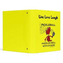 Pickleball Paddles Well With Others Vinyl Binder