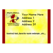 Pickleball Paddles Well With Others Business Cards