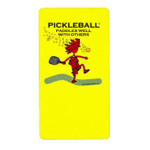 Pickleball Paddles Well With Others Personalized Shipping Labels