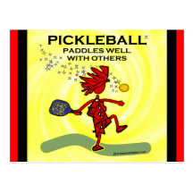 Pickleball Paddles Well With Others Post Card
