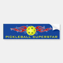 Pickleball Superstar Bumper Sticker