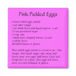 Pickled Egg Recipe on a Refrigerator Magnet Pickled Egg Recipe on a Refrigerator Magnet