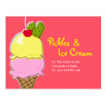 Pickles and Ice Cream Postcard Invitations