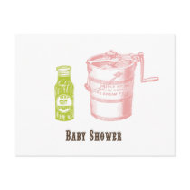 Pickles & Ice Cream Baby Shower Invitation postcards