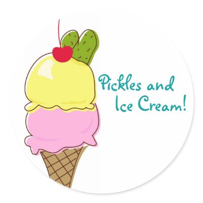 Pickles & Ice Cream Labels Round Sticker by paisleyinparis Pickles & Ice Cream Labels Round Sticker by paisleyinparis