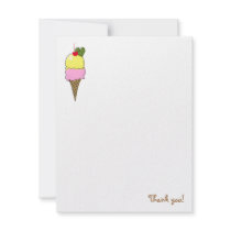 Pickles & Ice Cream Thank You Cards Personalized Announcements
