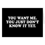 Pickup Line - YOU WANT ME T-SHIRT cards