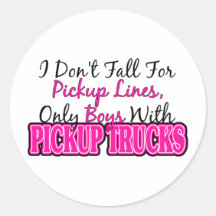 Pickup Lines and Pickup Trucks Stickers