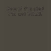 Pickup Lines - DAMN IM GLAD IM NOT BLIND T-SHIRT