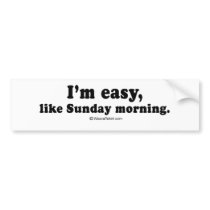 PICKUP LINES - "I'm easy like Sunday morning" bumper stickers