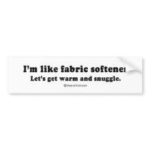 PICKUP LINES - "Let's get warm and snuggle" bumper stickers