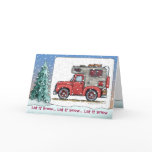 Pickup Truck Camper RV Holiday Cards