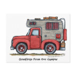 Pickup Truck Camper RV Post Cards