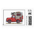 Pickup Truck Camper RV Stamps by art1st Pickup Truck Camper RV Stamps