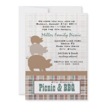 Picnic and BBQ Custom Invitation