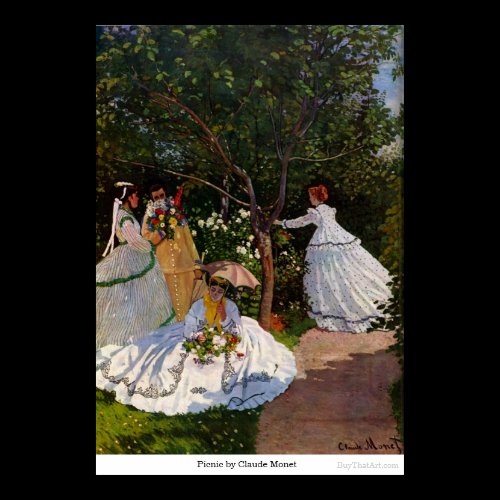 Picnic by Claude Monet Poster