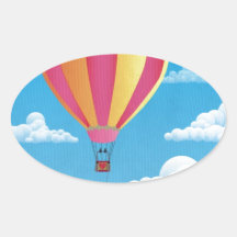 Picnic in a Balloon on a Cloud Stickers