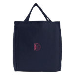 Picnic Letter D Embroidered Tote Bag
