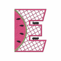 Picnic Letter E embroidered shirts